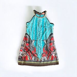NWT Peachpuff Mini Dress bright pattern- Size L